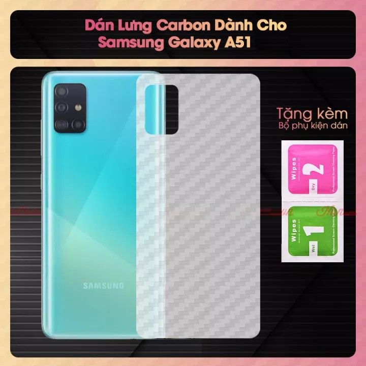  Dán Carbon Mặt Sau Samsung A51 Chống Bám Vân Tay