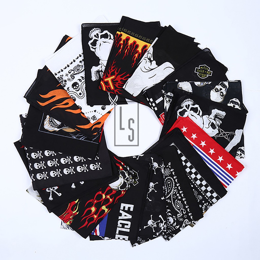 Khăn BANDANA SKULL - Bandana Đầu Lâu Ngọn Lửa