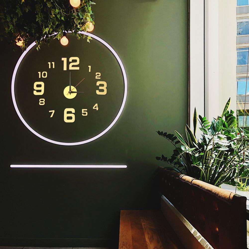 Đồng Hồ Treo Tường Không Khung Màu Dạ Quang