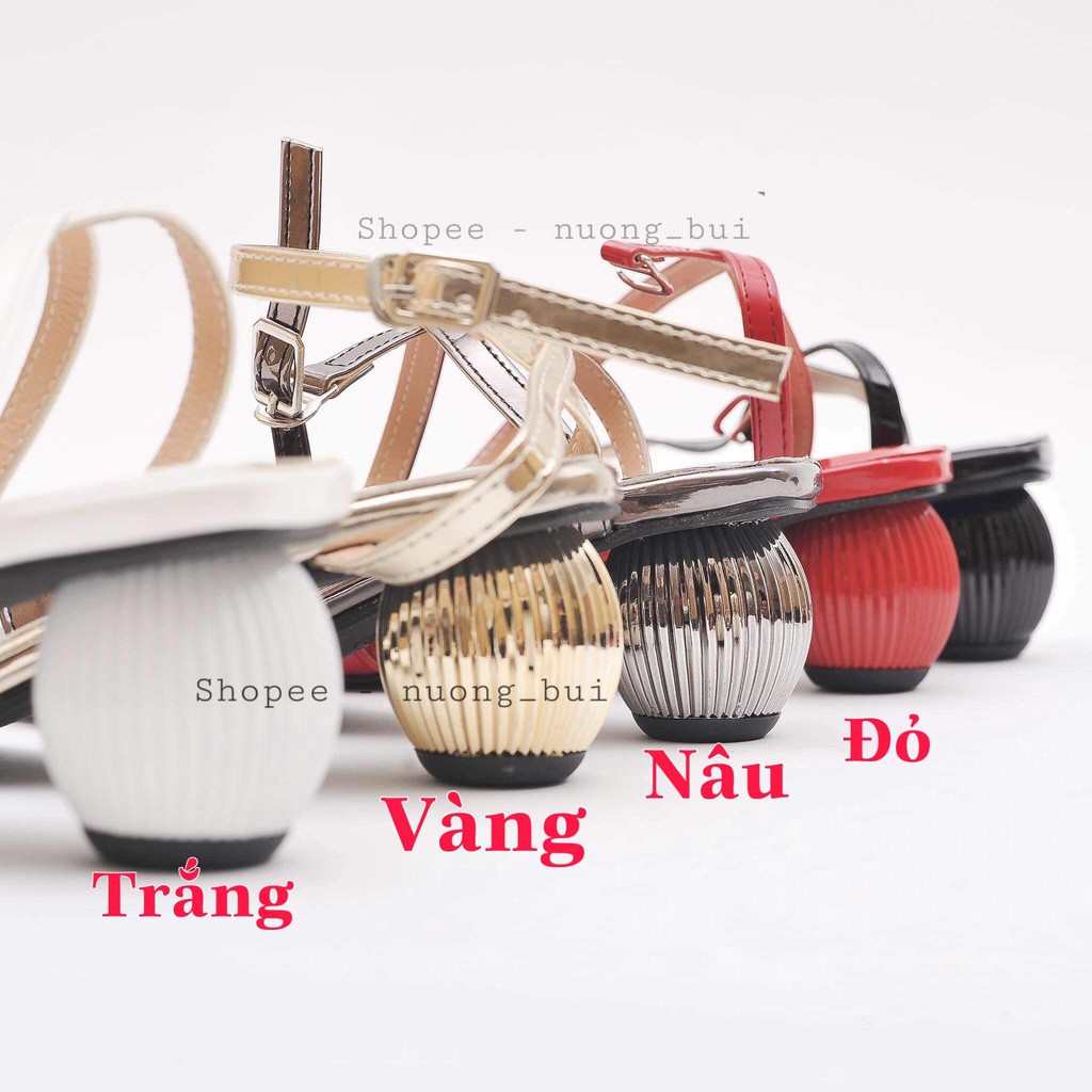 Sandal nữ gót tròn dáng xinh cao 5cm 5 màu - g23