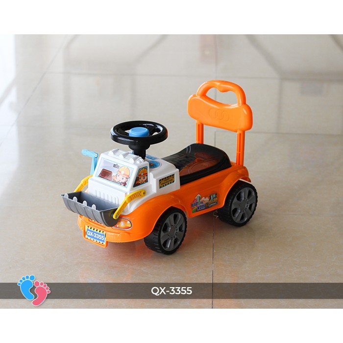 Chòi chân cho bé mô hình xe ủi đất BABY PLAZA QX-3355