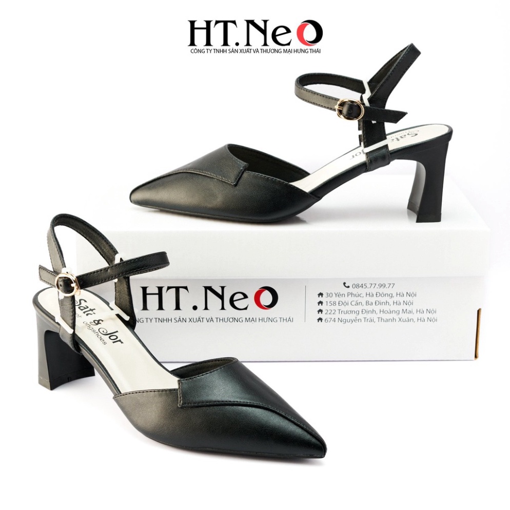 Sandal nữ HT.NEO Mũi nhon tinh tế, đế trụ mới siêu xinh, thiết kế trẻ trung, thanh lịch SDN107