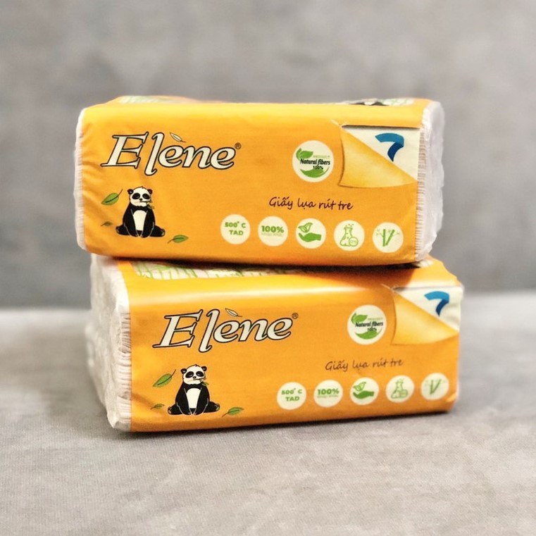 Giấy ăn gấu trúc Elene 100 tờ 3 lớp chính hãng không chất tẩy trắng