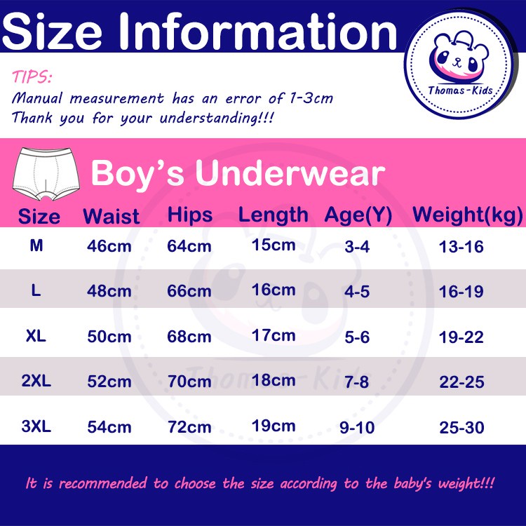 Set 5 Quần Lót Cotton Thoải Mái Họa Tiết Hoạt Hình Cho Bé Trai 3-11 Tuổi