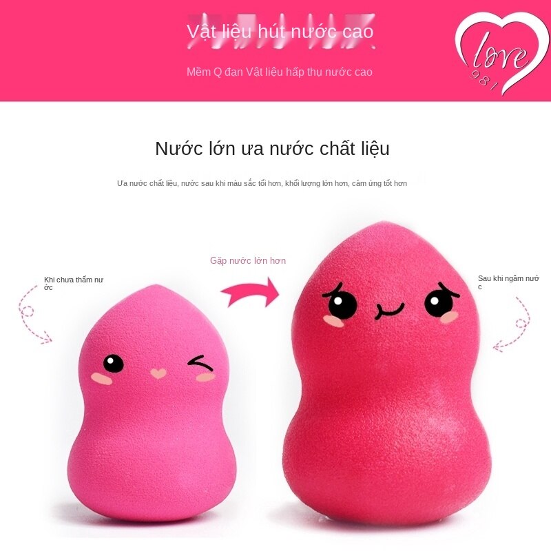 Mút Trang Điểm Hình Quả Trứng 12 Màu Tùy Chọn