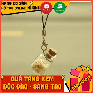 MÓC KHOÁ ĐIỆN THOẠI LỌ CÁT PHÁT SÁNG OKINAWA NHẬT BẢN MAY MẮN HẠNH PHÚC