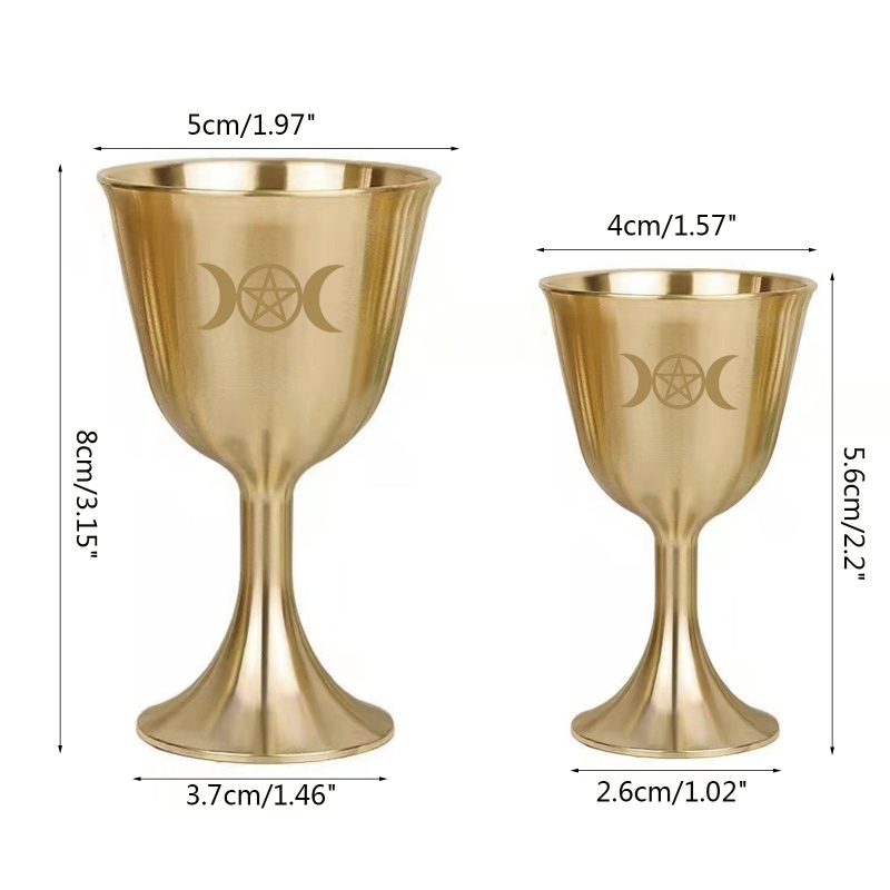 Cốc Thủy Tinh Ba Lớp Mẫu Mặt Trăng Khuyết Giải Trí Altar Chalic