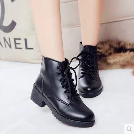 FREE SHIP Giày Bốt nữ cổ cao da mềm độn đế 5cm cực xinh hàng full box | BigBuy360 - bigbuy360.vn