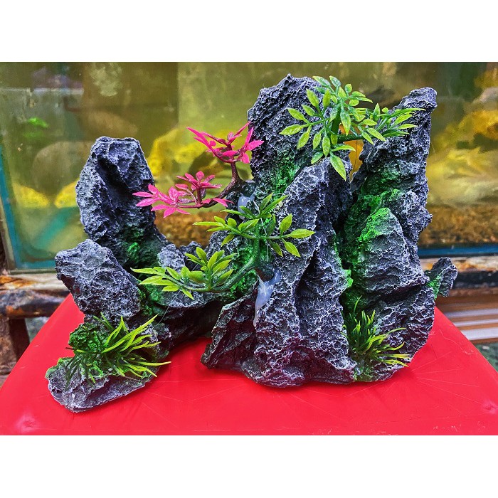 TIỂU CẢNH TRANG TRÍ HỒ CÁ NON BỘ 19X7X14CM