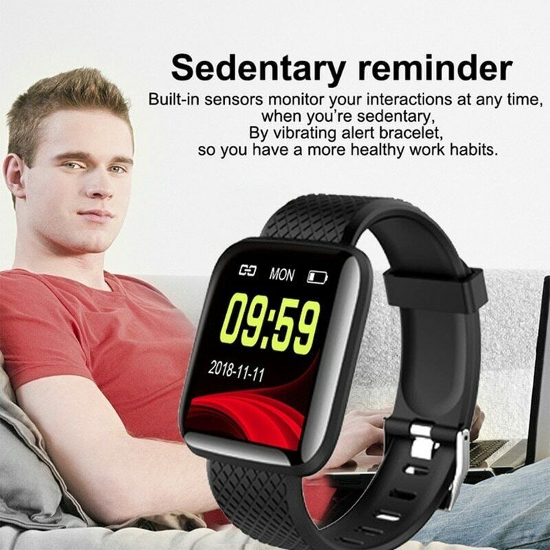 116 Plus Smart Watch Blood Pressure Heart Rate Monitor Waterproof Fitness Tracker Watch Smart Band