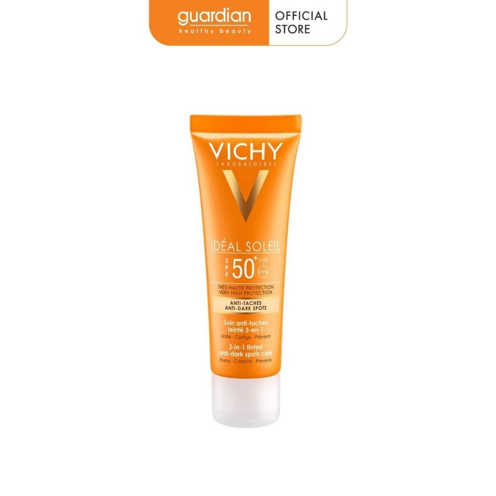 Kem Chống Nắng Ngăn Sạm Da, Giảm Thâm Nám Vichy Ideal Soleil Anti-Dark Spots SPF50+ 50ml