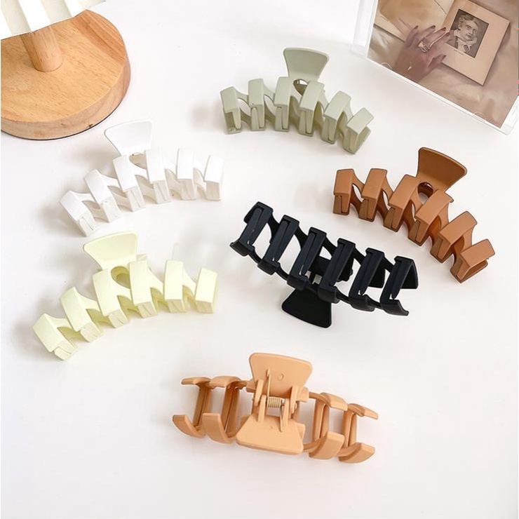 Kẹp tóc cỡ lớn thiết kế đơn giản phong cách Hàn Quốc dành cho nữ