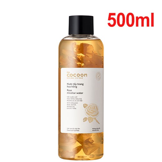 Combo Nước tẩy trang hoa hồng cocoon 500ml + Dầu tẩy trang hoa hồng cocoon 140ml