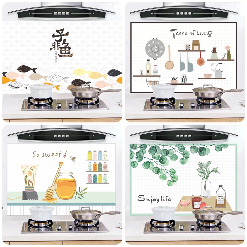 Miếng Giấy Dán Tường Nhà Bếp Cách Nhiệt Chống Dầu Mỡ, Chịu Nhiệt HL963