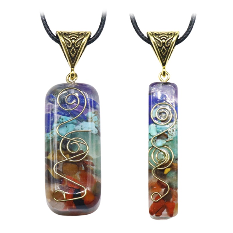 Vòng cổ Mặt Đá Chakra 7 Màu