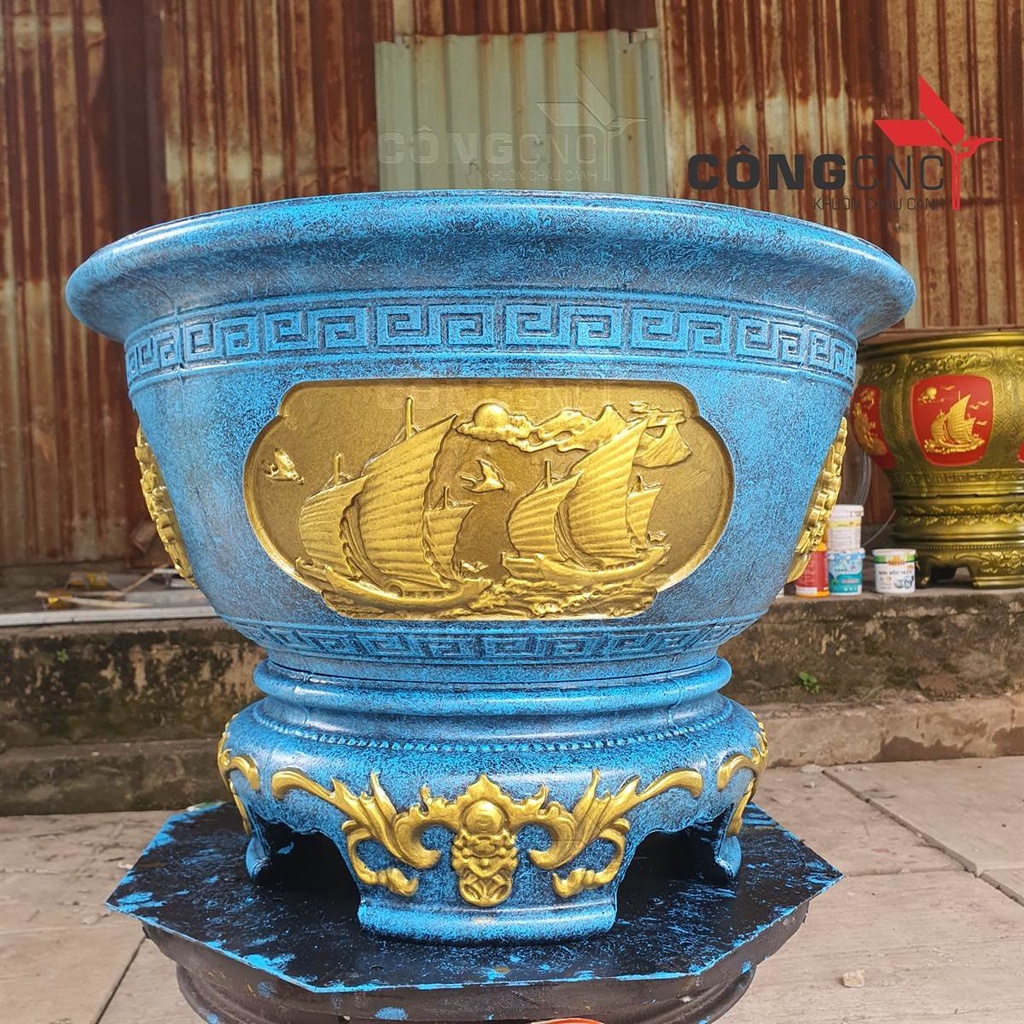 KHUÔN ĐÚC CHẬU TRÒN 60 CM hàng Việt Nam  kèm chân đôn
