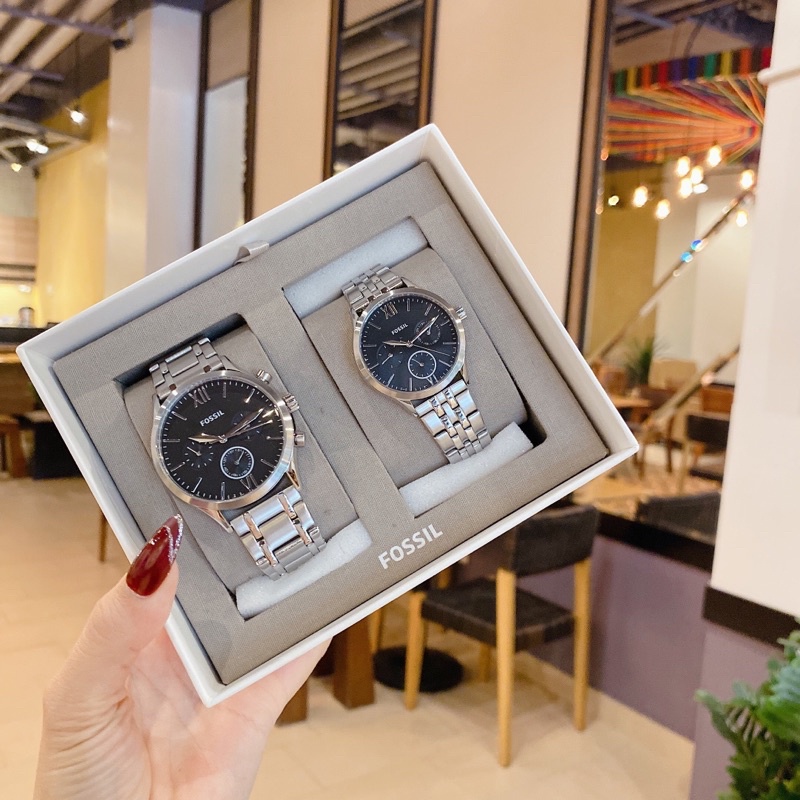 Đồng hồ cặp nam nữ Fossil BQ2469SET chính hãng