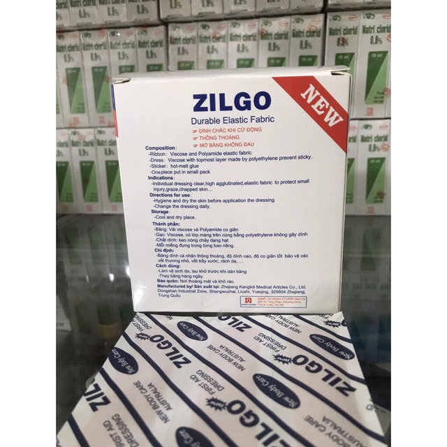 Băng cá nhân zilgo ( 1 hộp 102 miếng )