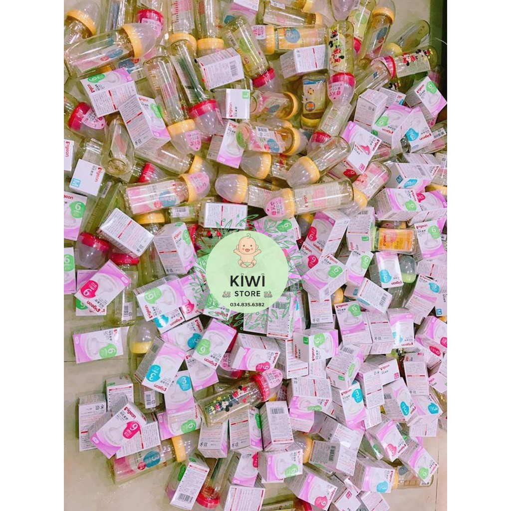 Núm ti cổ rộng Pigeon nội địa Nhật cho bé ( đủ size )