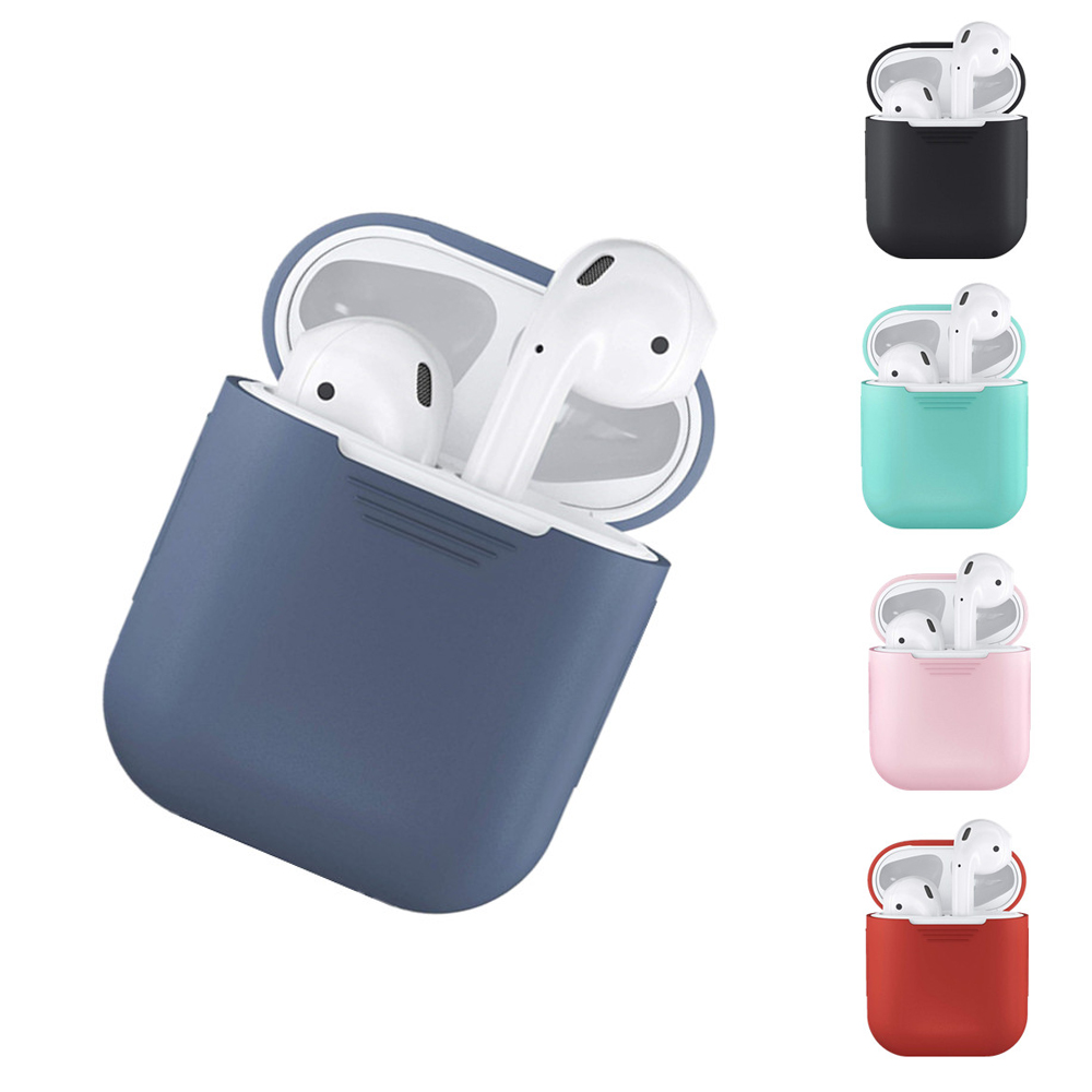 Vỏ Bảo Vệ Hộp Sạc Tai Nghe Airpods 2 Bluetooth Không Dây Chất Liệu Silicon