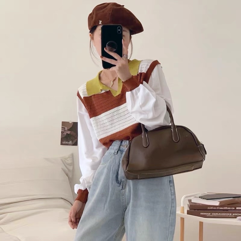 Sơ mi len kẻ