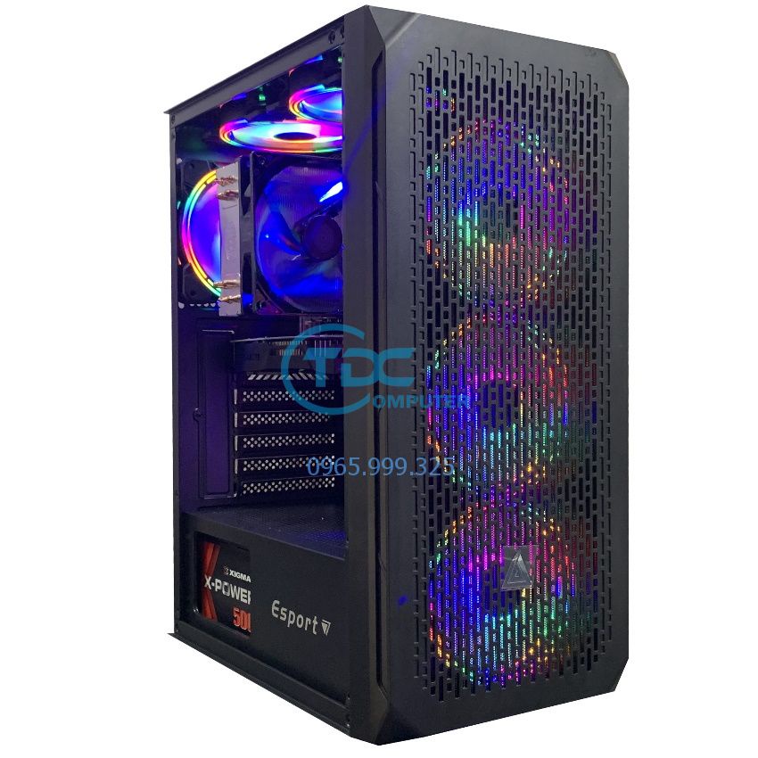 Case máy tính chơi game,thiết kế đồ họa Max PC CPU core i7 9700F, Ram 16GB,SSD M2 128GB, Card 1050TI+Qùa Tặng