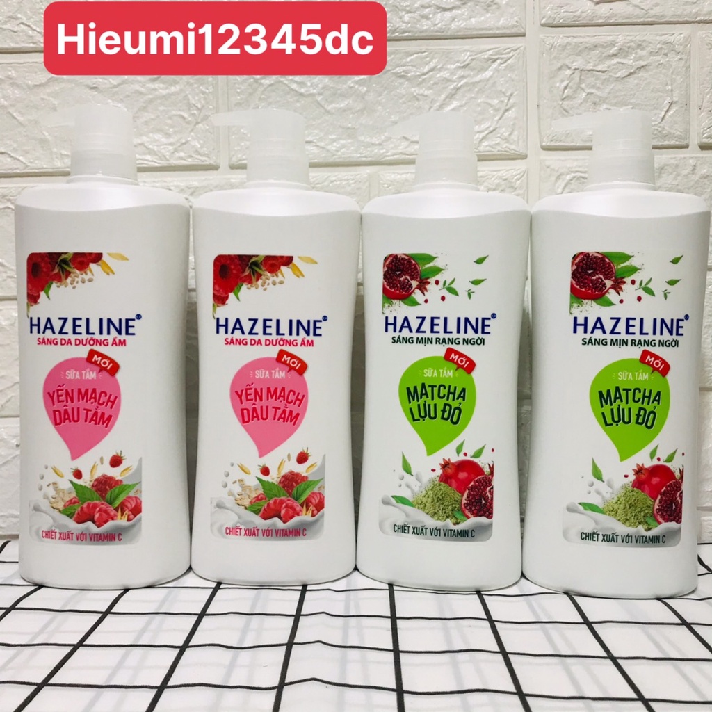 Sữa tắm dưỡng thể thiên nhiên trắng sáng da Hazeline 900g