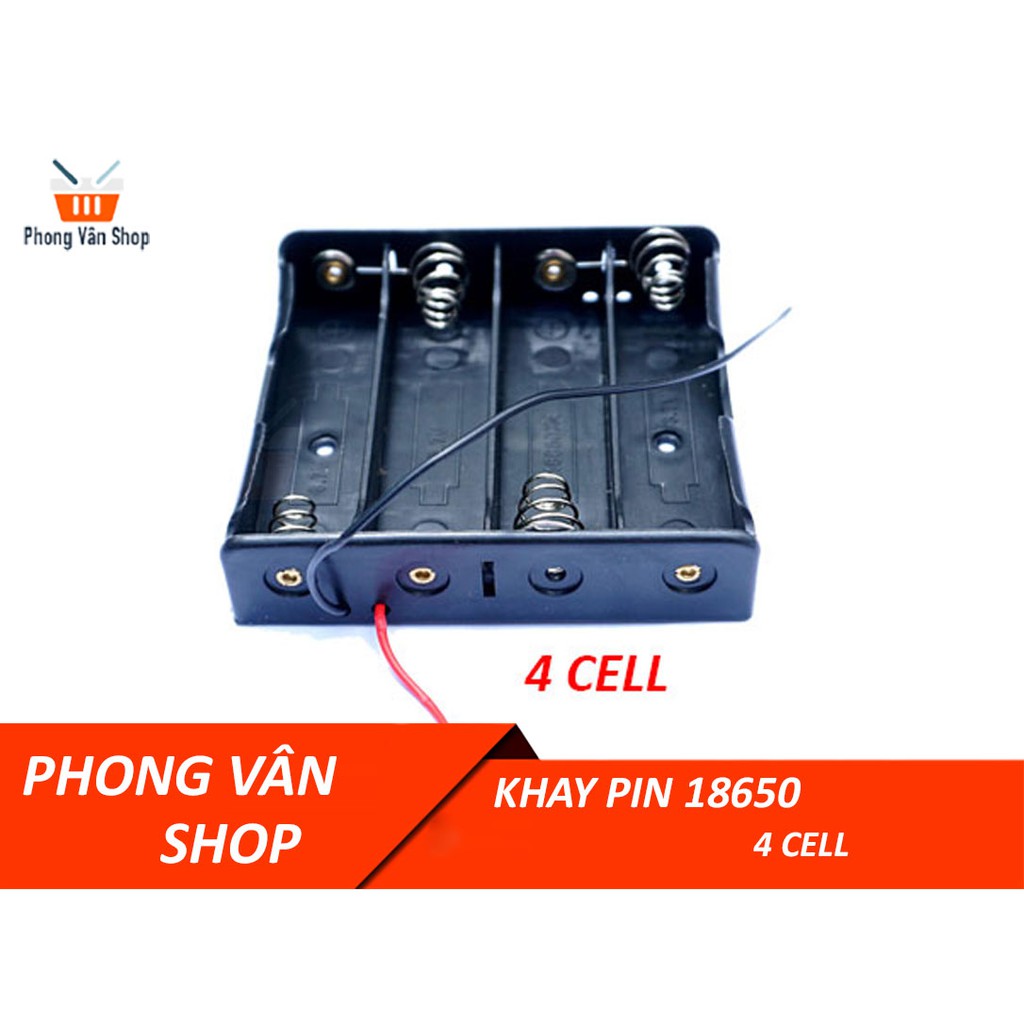 Khay đựng pin nối tiếp 18650 1-2-3-4 cell pin