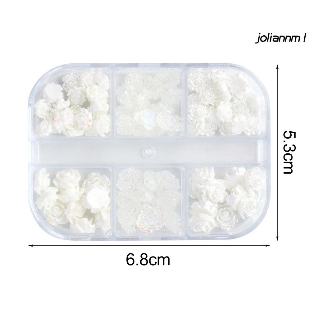 Set 90 phụ kiện trang trí móng tay hình hoa trà 3d bằng nhựa resin