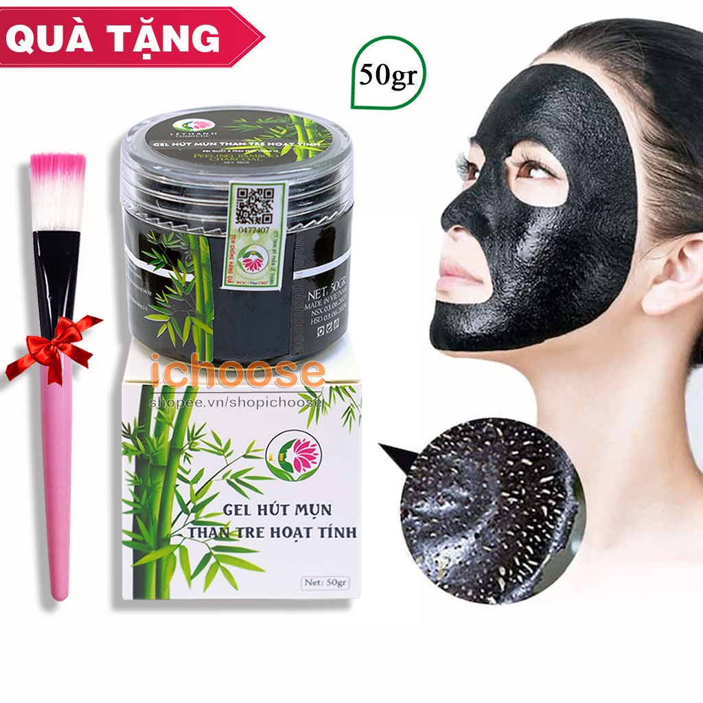 Gel lột mụn đầu đen mụn cám than hoạt tính Lê Thanh giúp lột mụn mũi tẩy tế bào chết mặt làm sạch da