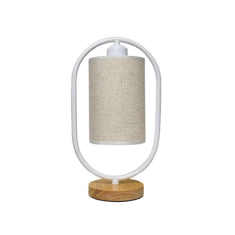 Đèn Ngủ Gỗ Để Bàn Đổi Màu Độ Sáng Chao Vải Có 3 Chế Độ Sáng - Decor Phòng ngủ Vintage Hàn Quốc TB251