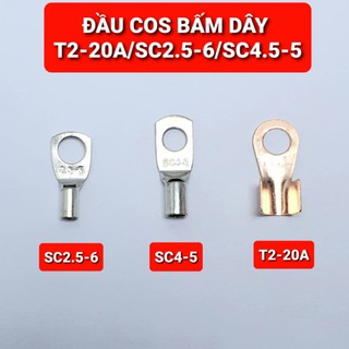 Achun.vn - BỘ 10 ĐẦU COS NỐI DÂY T2-20A/SC2.5-6/SC4-5/OT1-4/OT6-8/JACK 6.3MM/JG16/JG25