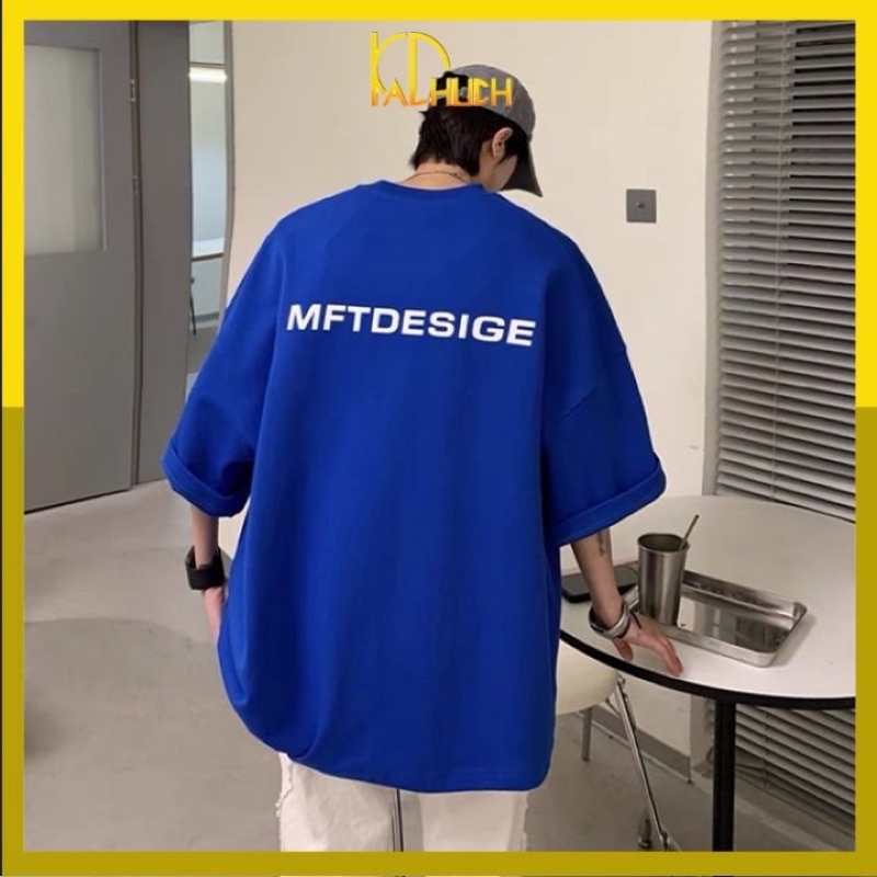 Áo thun tay lỡ form rộng unisex in MFTDESIGE vải thun cotton hàng dày dặn chuẩn bán shop,freesize dưới 75kg