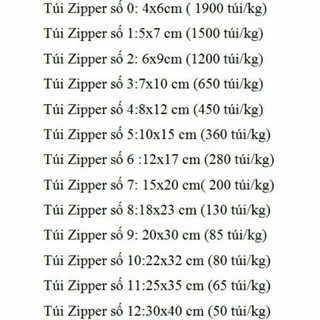 (100g) TÚI ZIPPER CHỈ ĐỎ NHIỀU SIZE LỰA CHỌN