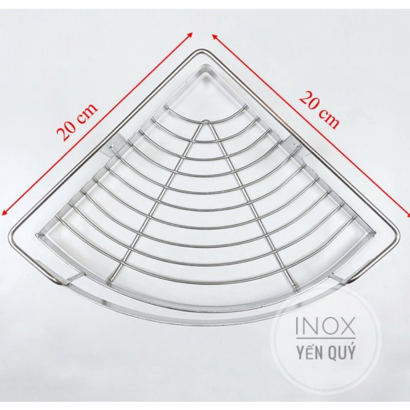 [INOX 304] Kệ góc 1 tầng Inox 304, Kệ treo đựng đồ trong nhà tắm, gia vị trong nhà bếp