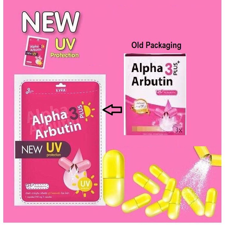 Vỉ 10 viên Kích Dưỡng Trắng và Chống Nắng New UV Alpha Arbutin 3 Plus