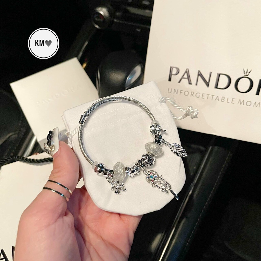 Vòng tay PANDORA Charm pha lê nhiều màu đẹp sang chảnh