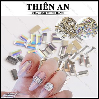 Đá đính móng hình chữ nhật- Đá nhỏ sáng đẹp- Set 20v