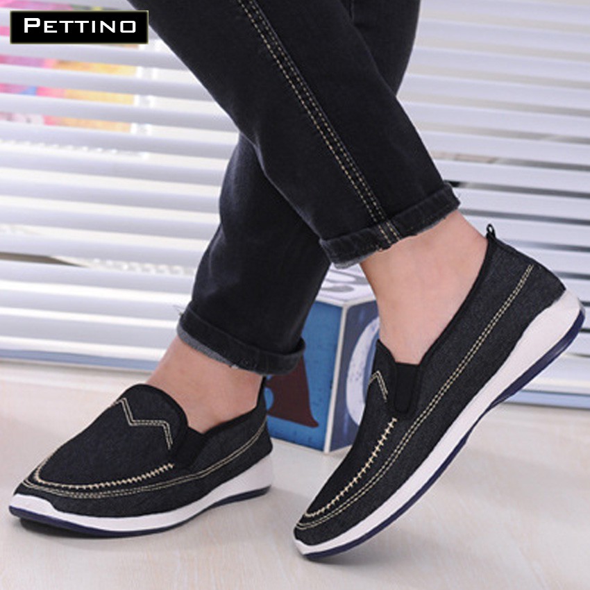 XẢ KHO Giày Lười Vải Jeans nam PETTINO - GL11 Màu Đen | BigBuy360 - bigbuy360.vn