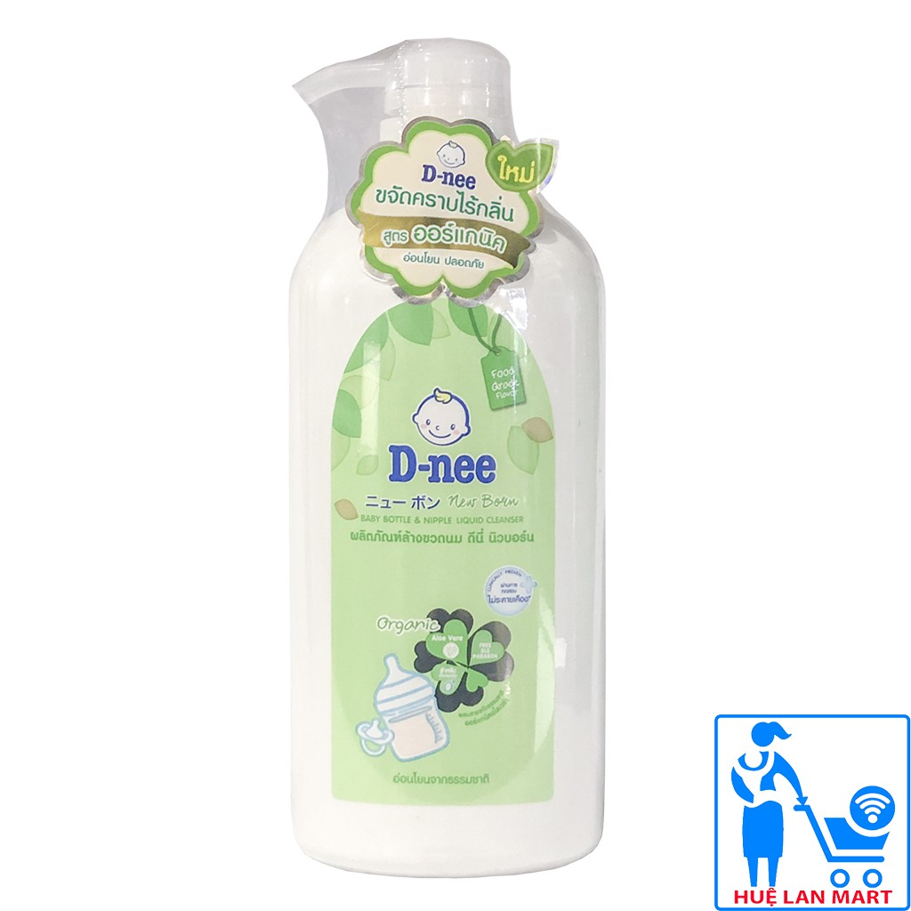 Nước Rửa Bình Sữa và Rau Củ Quả D-nee Mild &amp; Care Chai 620ml