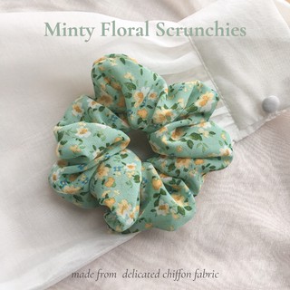Belle Femme - Chun buộc tóc vải chiffon hoa nhí