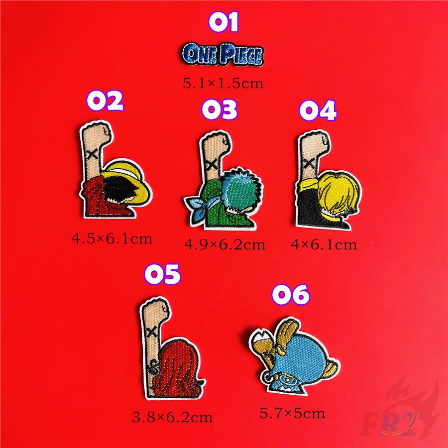 Miếng dán ủi lên quần áo hình nhân vật One Piece