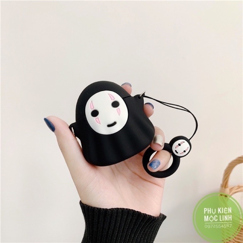 Vỏ bọc silicon Vô diện cho hộp sạc tai nghe Bluetooth AirPods 1 2  3 Pro Case Airpod  No face phiên bản lùn
