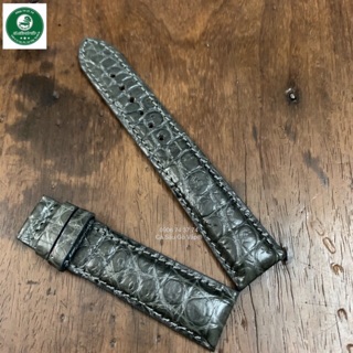 Dây Đồng Hồ Da Cá Sấu Màu Xám size 18-20-22 CÁ SẤU GÒ VÂP