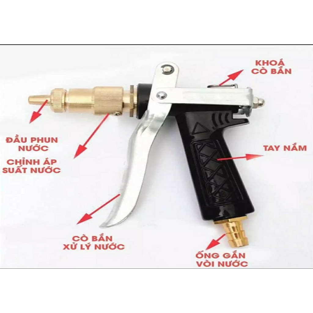 [FREESHIP] Súng Xịt Rửa Xe Chuyên Nghiệp, tăng áp lực nước