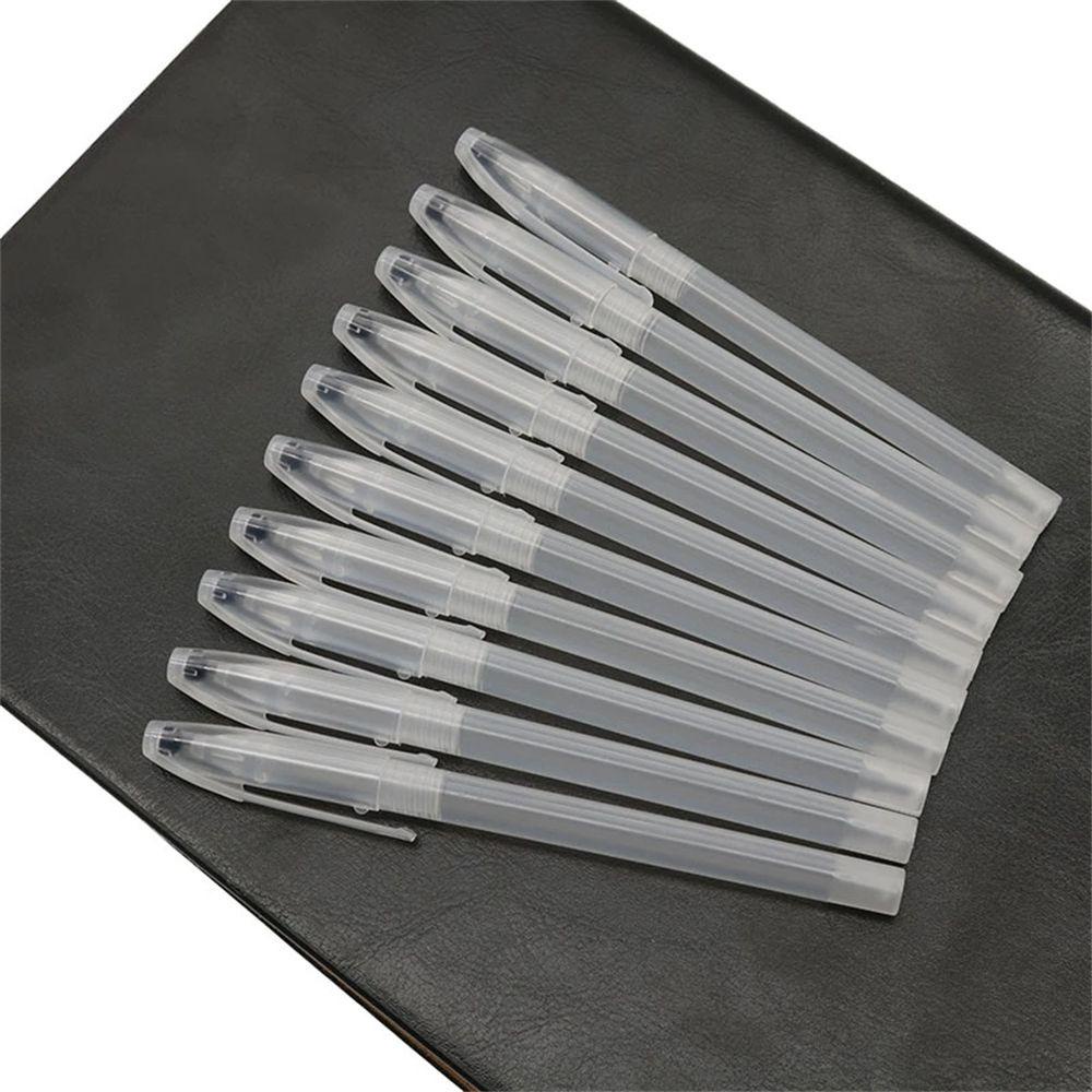 JARRED Set 10 Vỏ Bút Gel Trong Suốt Tiện Dụng Cho Học Sinh / Văn Phòng