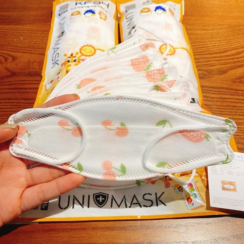 Khẩu trang trẻ em KF94 hàn quốc 4 lớp dễ thương Uni Mask kháng khuẩn cao cấp túi 10 chiếc chính hãng