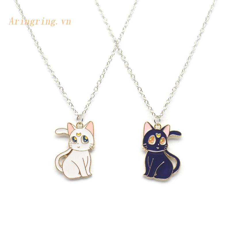 Set 2 Vòng cổ Mặt Mèo Con Dễ Thương Cho Bạn Thân
