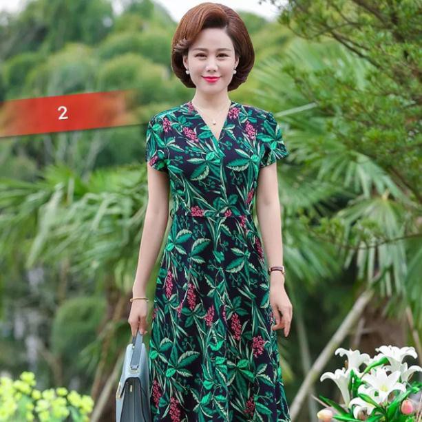 AV❧☫✠Váy trung tuổi thời trang cao cấp(ảnh thật khách mặc) hàng Quảng Châu