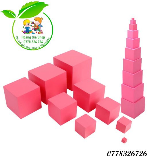 Tháp hồng loại nhỏ Montessori (Mini Pink tower)